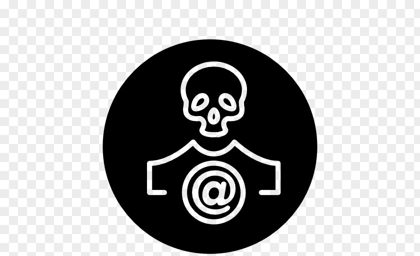 Skull Icon Arroba Symbol PNG