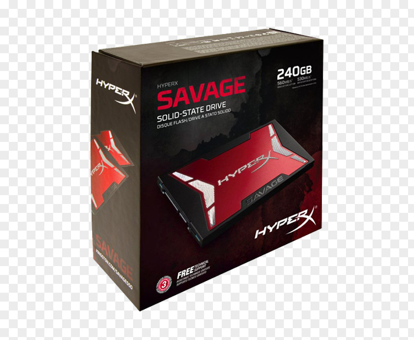 Laptop Solid-state Drive Serial ATA Kingston HyperX Savage SSD PNG