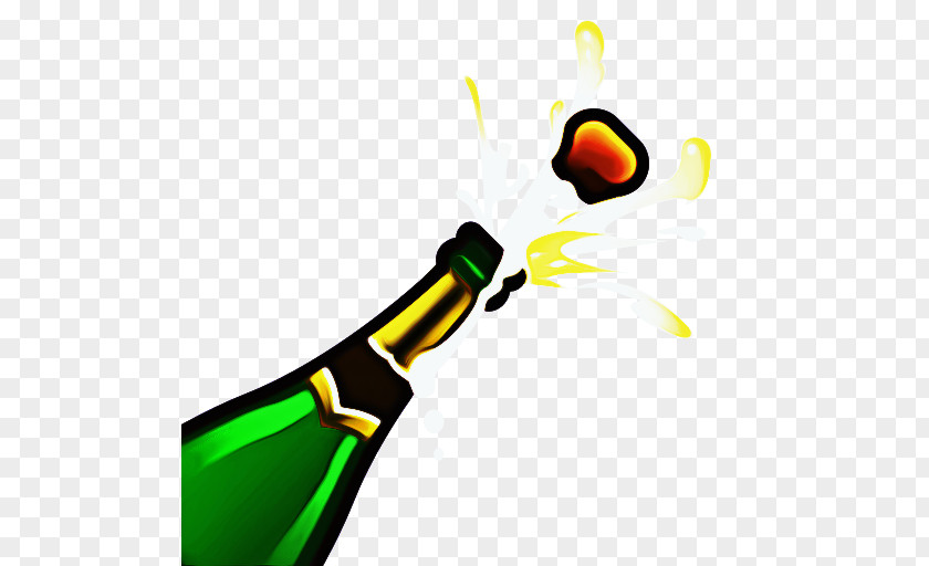 Logo Yellow Champagne Emoji PNG