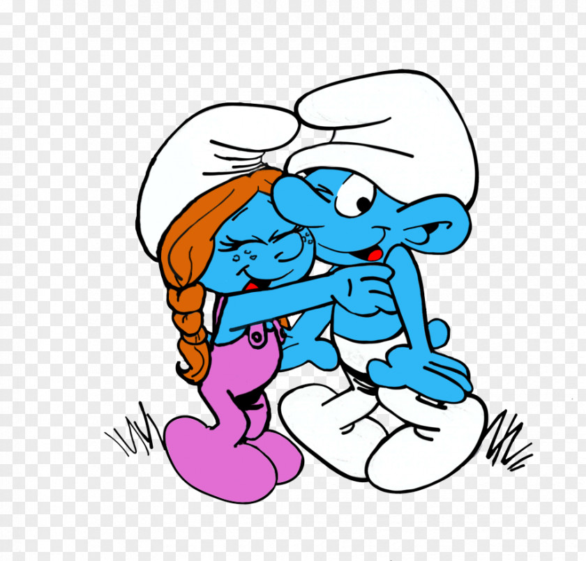 Smurfs Clumsy Smurf Smurfette Papa Vanity Baby PNG