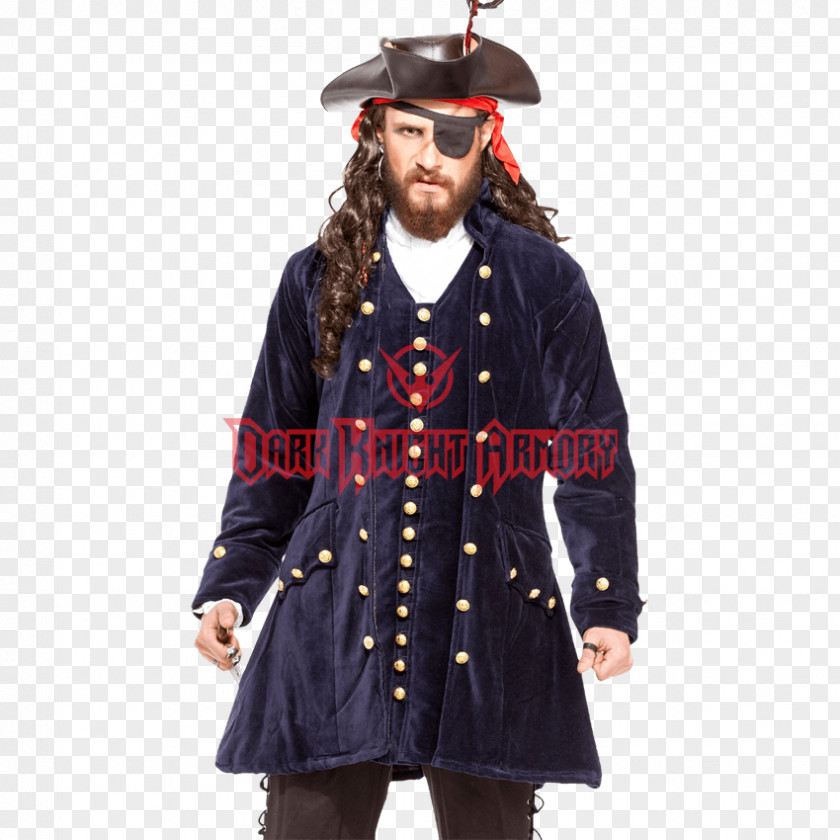 Plus Thick Velvet Coat Jacket Pirate Outerwear Lining PNG