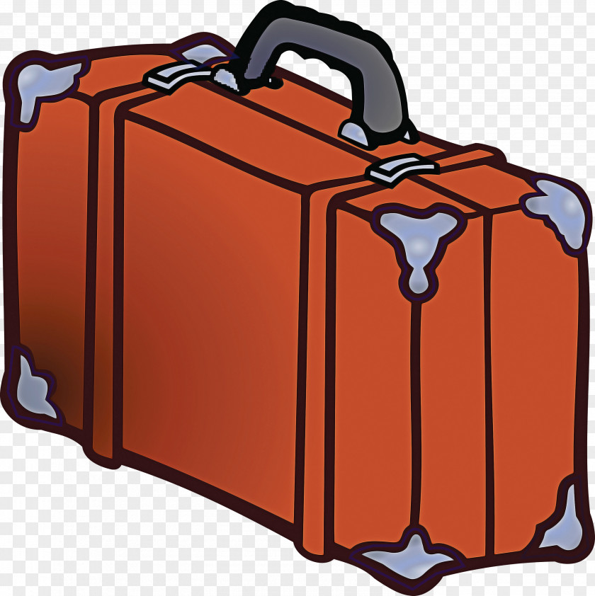 Rolling Baggage Orange PNG