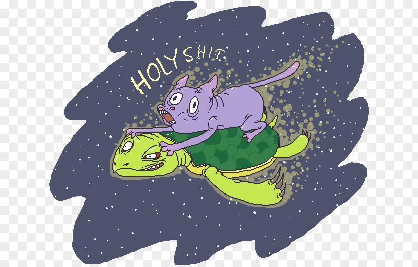 Space Cat Frog Cartoon Green Font PNG