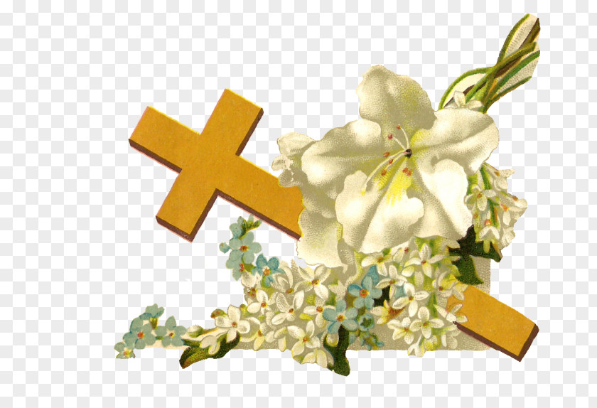Flower Christian Cross Clip Art PNG