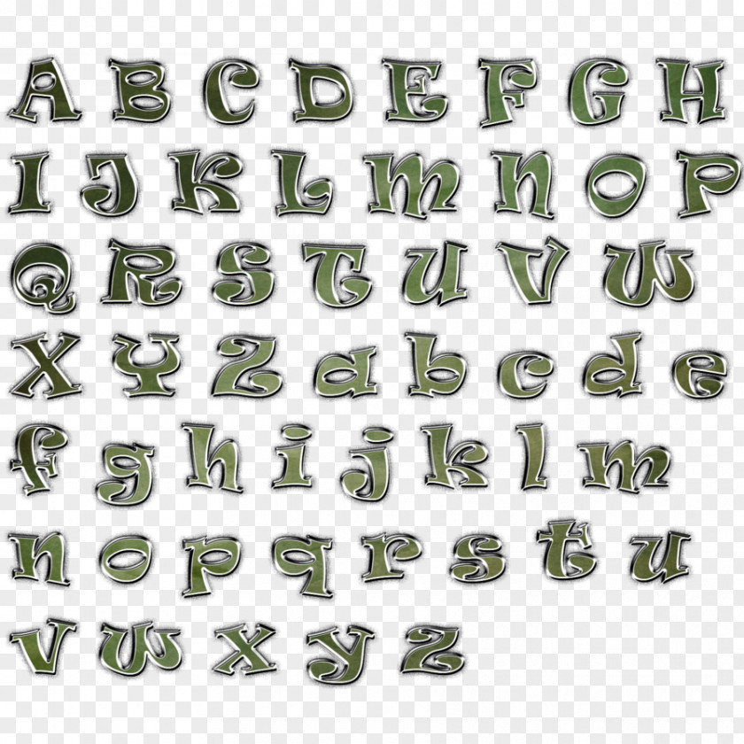 Green Woods English Alphabet Letter Design Language PNG