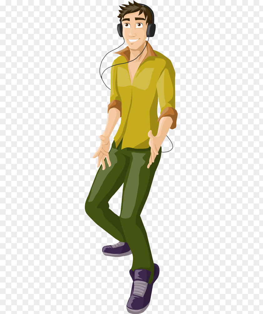 Headphones Dance Music PNG Music, Man with headphones dancing clipart PNG