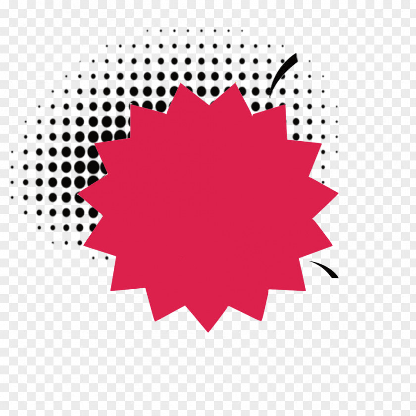 Cartoon Red Explosion Icon PNG