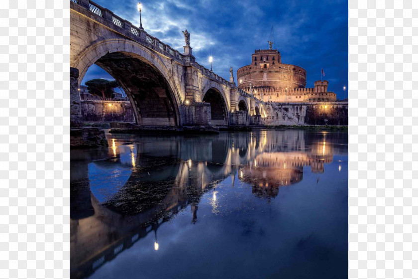 Castel Sant'Angelo Tiber Tourist Attraction Rule Of Thirds Photography PNG