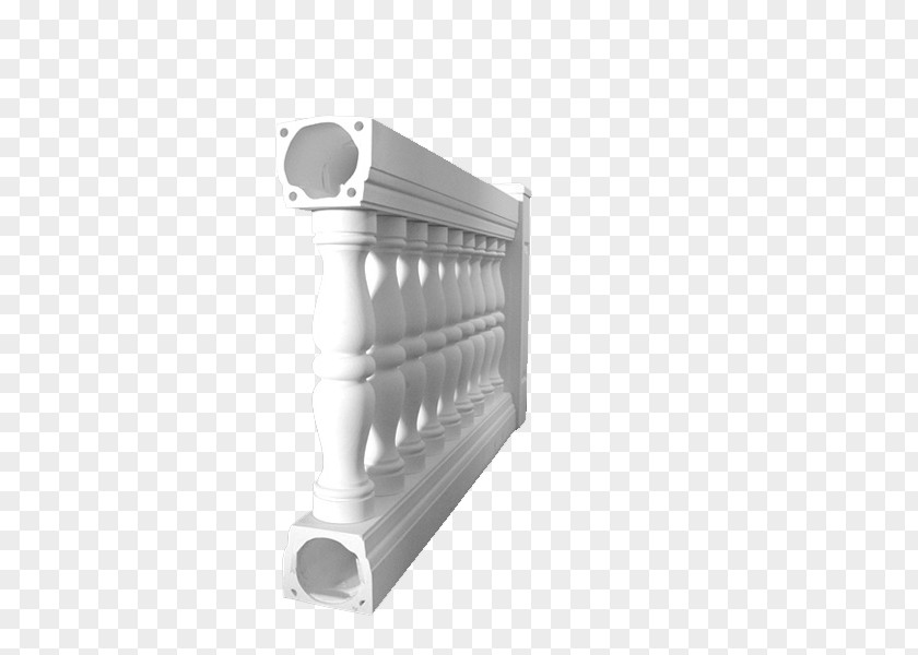 Rock Baluster Steel White PNG