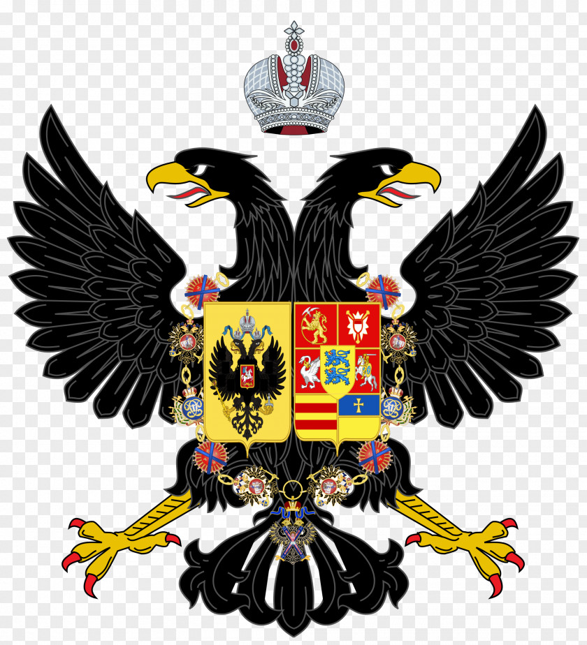 Romanov Family Crest Double-headed Eagle Byzantine Empire Clip Art PNG