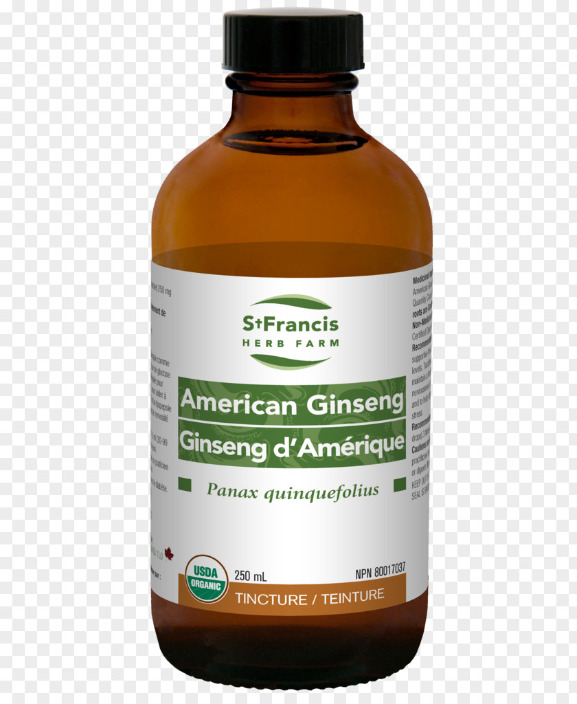 American Ginseng Dietary Supplement Tincture Herb Farm Health PNG