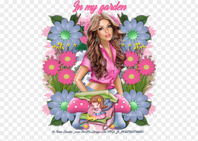 Barbie Floral Design Pink M Flowering Plant PNG