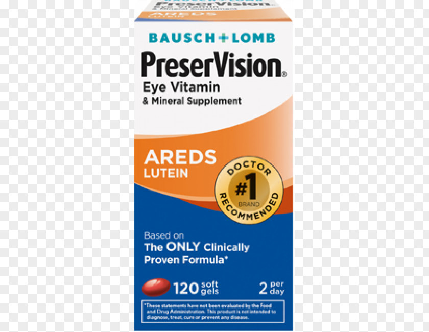 Lutein Dietary Supplement Age-Related Eye Disease Study Bausch & Lomb Vitamin Nutrient PNG
