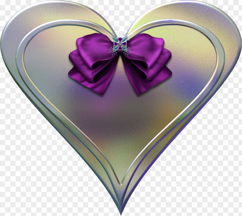 Purple Heart Valentine's Day Love PNG
