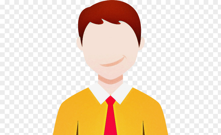 Cartoon Red Yellow Smile Pleased PNG
