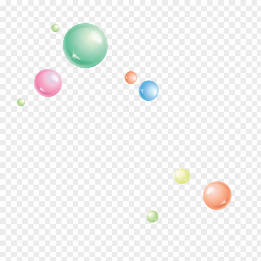 Colorful Bubble Circle Floating Material Sky Wallpaper PNG