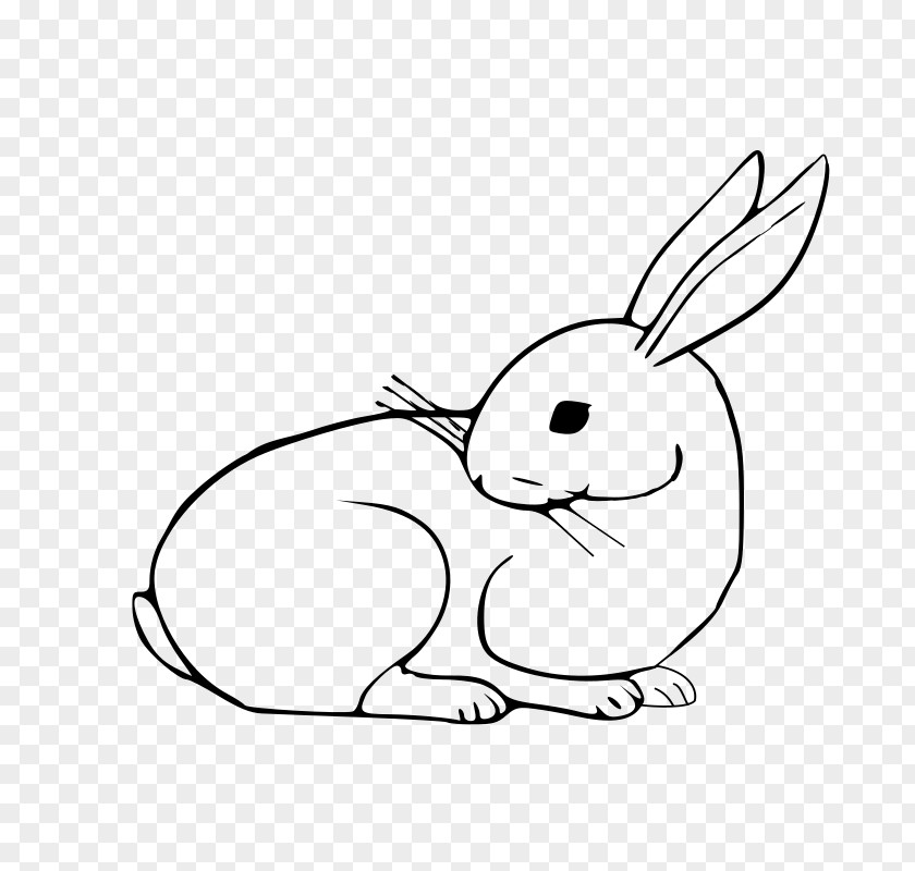 Easter Rabbit Bunny Coloring Book Clip Art PNG