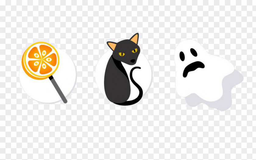 Halloween Festival Cat Paper Sticker PNG