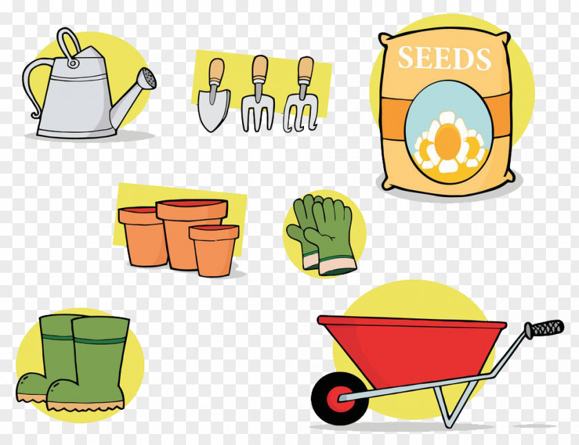 Hand Painted Gardening Tools Garden Tool Royalty-free Clip Art PNG