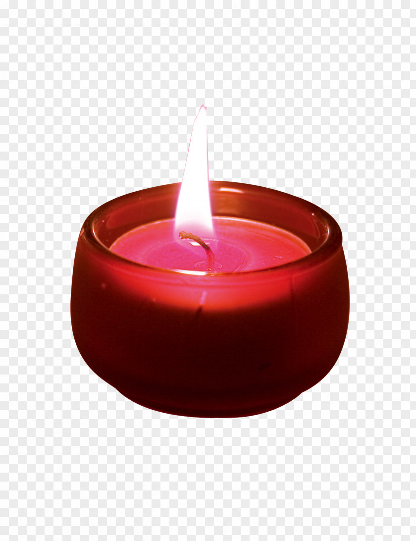 Small Red Candle Light Wax PNG