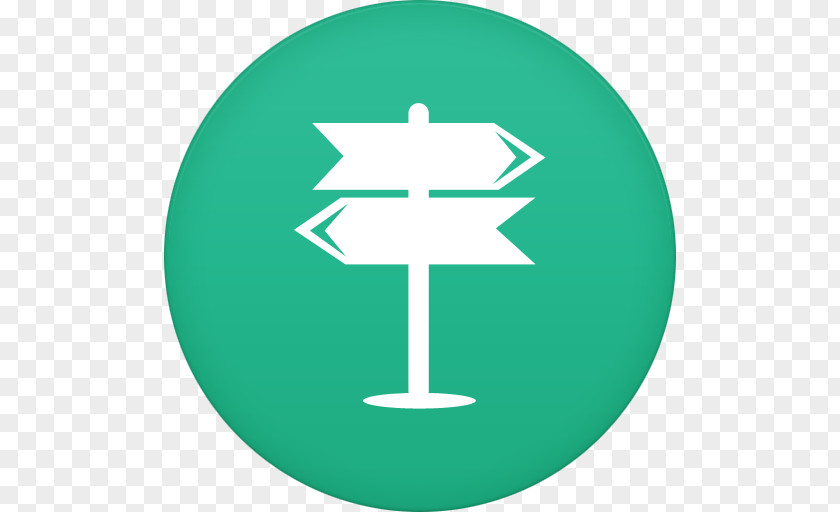 Navigation Circle Line Green Symbol Font PNG