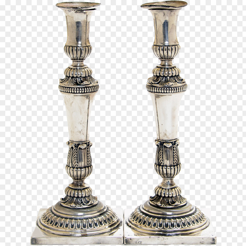 Silver Candlestick Candelabra Brass Lighting PNG