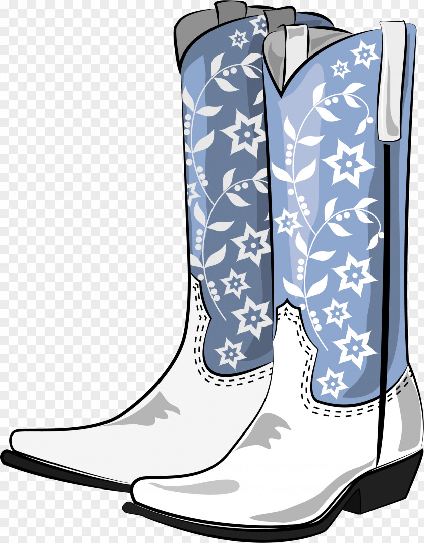 Vector Hand-painted Boots Cowboy Boot Clip Art PNG