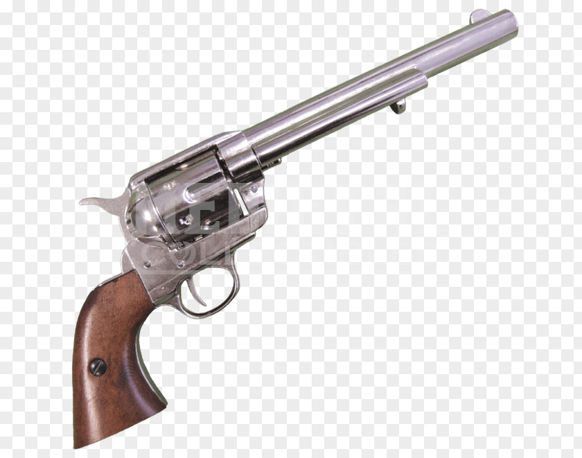 .45 ACP Colt Single Action Army Revolver Firearm PNG
