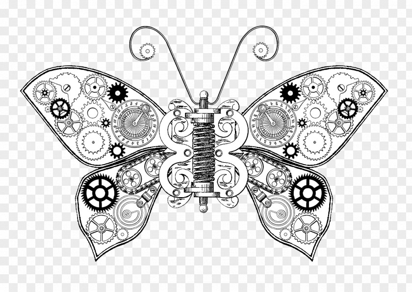 Dragonfly Steampunk Butterfly Drawing PNG