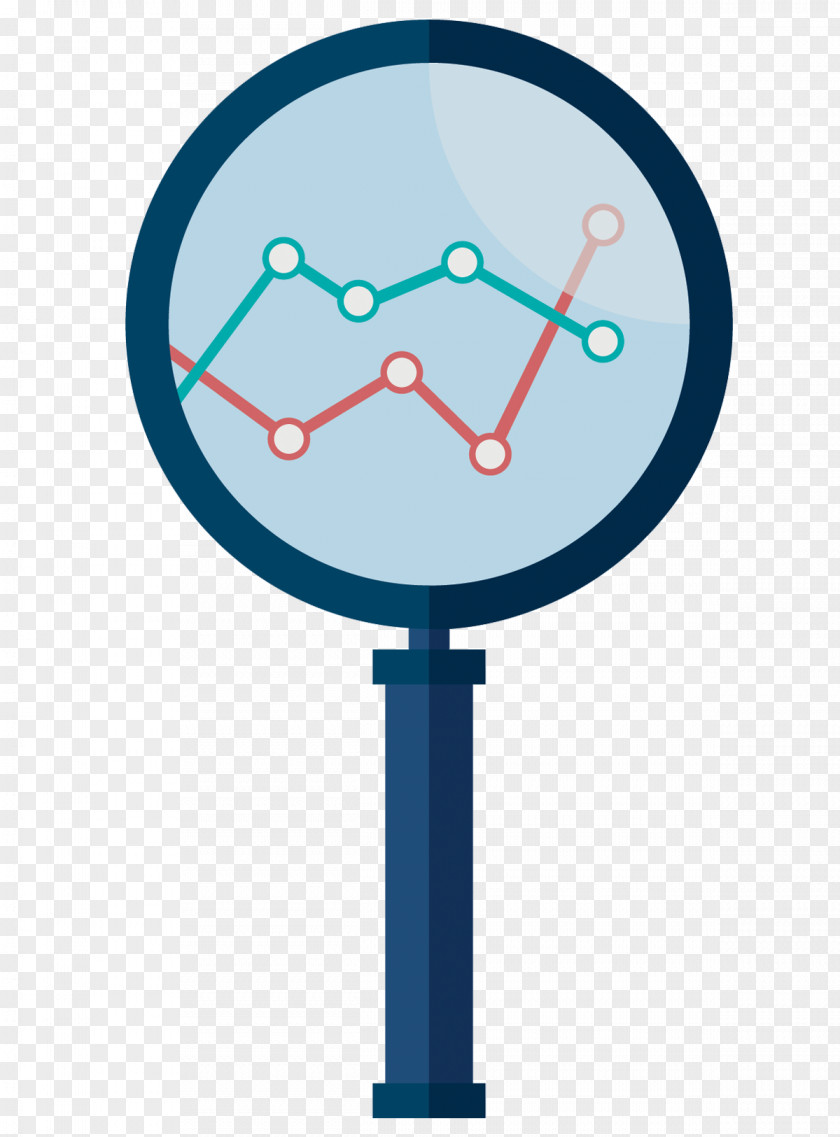 Vector Magnifying Glass Chart Material PPT Euclidean PNG