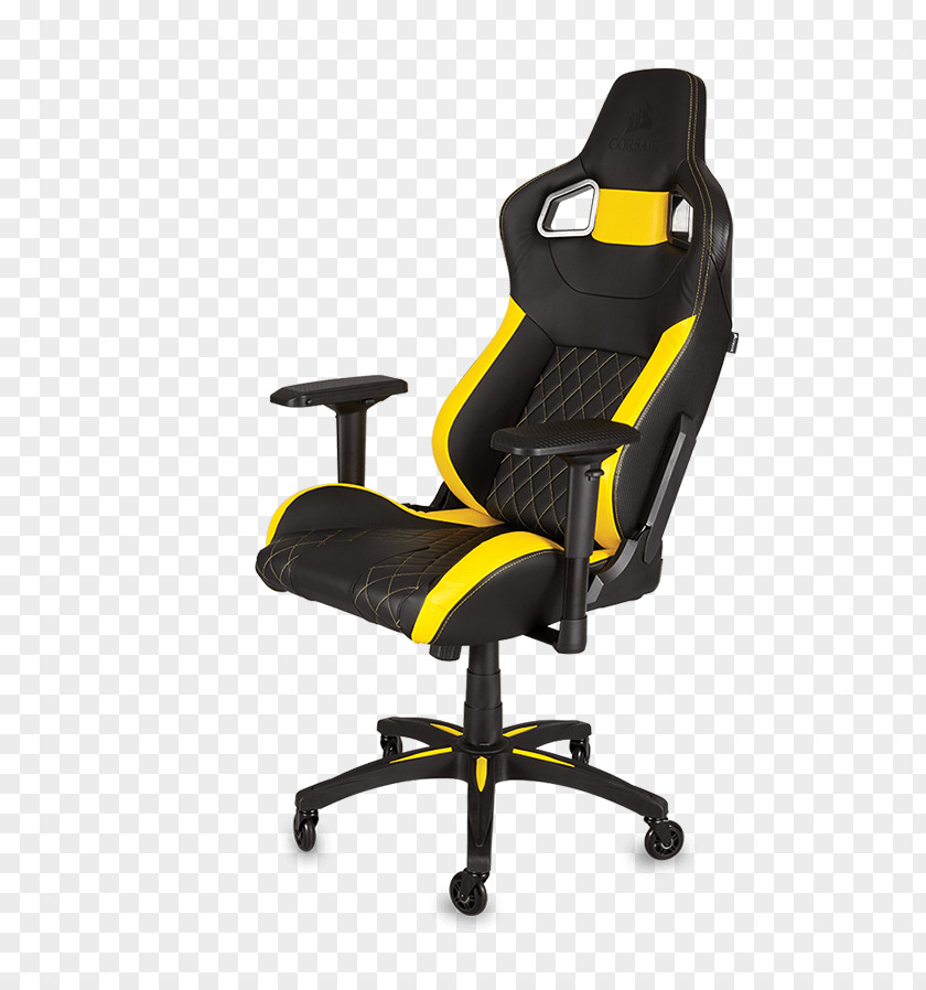 Chair Corsair Components Video Game Gaming Black & White PNG