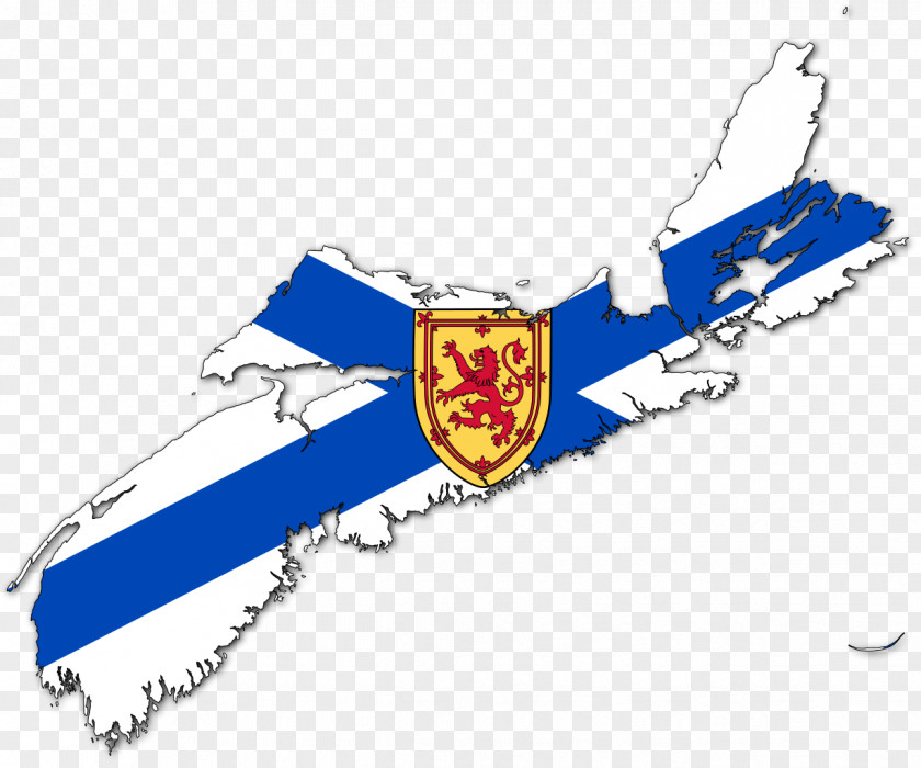 Flag Colony Of Nova Scotia Map Stock Photography PNG