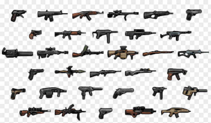 Free Creative Logo Picture Material Gun Barrel Pixel Art Weapon PNG