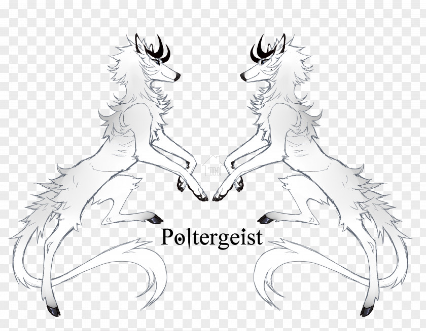 Poltergeist Streamer Horse Sketch Dog Ear Mammal PNG