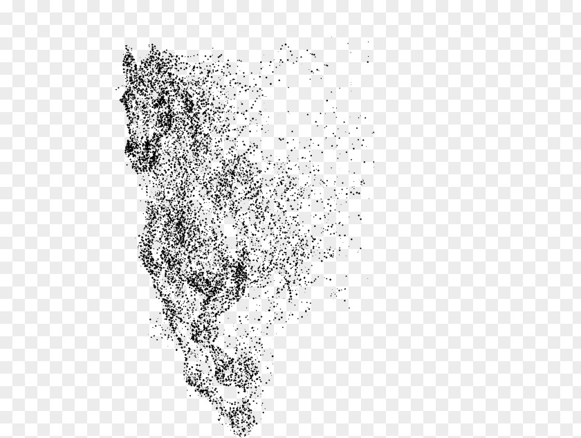 Abstract Creative Dynamic Particle Image Arabian Horse Gait Illustration PNG