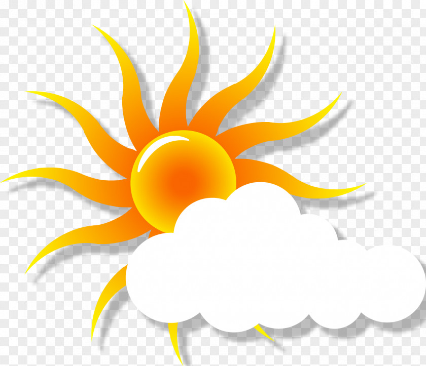 Beautiful Sun Clouds Vector Elements Elements, Hong Kong Clip Art PNG