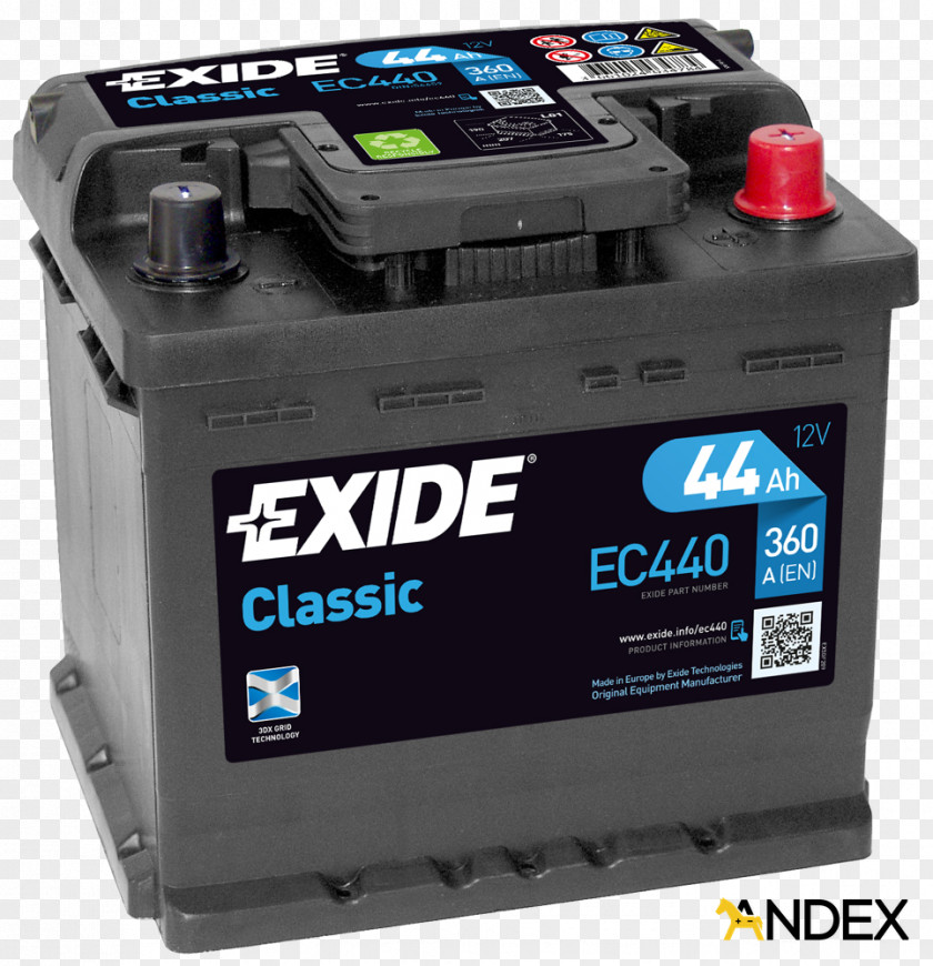 Old Car Battery EXIDE Batterie VW,AUSTIN,ZASTAVA EC440 E37101C044,E3710044C0,E37101C044 Akku,Starterbatterie,Akkumulator Automotive Electric Rechargeable PNG