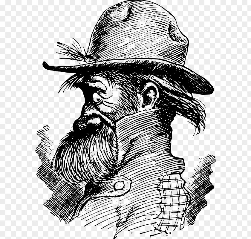 Bearded Man Drawing Clip Art PNG