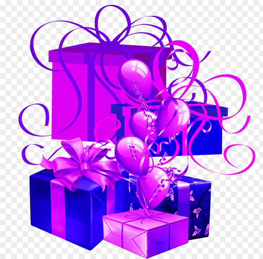 Gift Material Download Party Favor Purple Petal PNG
