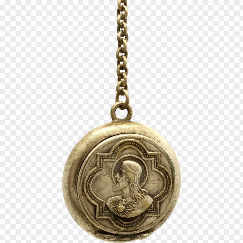 Gold Locket Victorian Era Silver Antique PNG