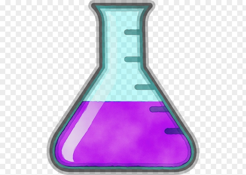 Laboratory Equipment Purple Watercolor Background PNG