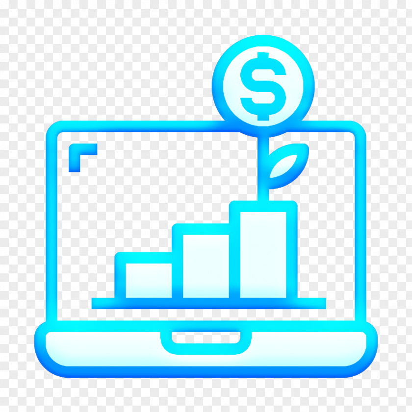 Laptop Icon Growth Startup PNG