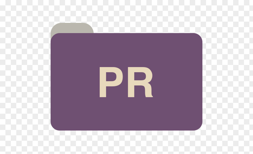 PR Purple Text Brand PNG