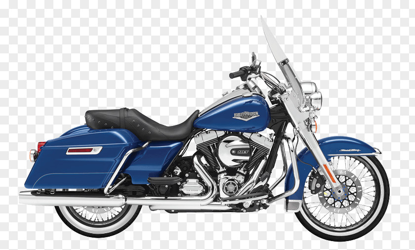 Blue Motorcycle Harley-Davidson Road King CVO Touring PNG