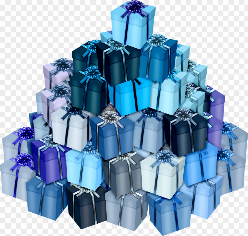 Cylinder Blue Christmas Gift New Year PNG