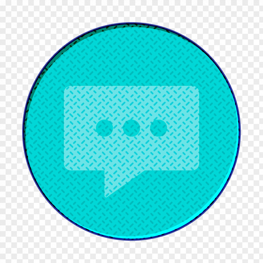 Electric Blue Smile Chat Icon Chatting Circle PNG