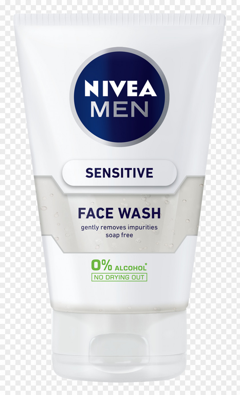 Facewash Lotion Cleanser NIVEA MEN Sensitive Moisturiser Shaving PNG