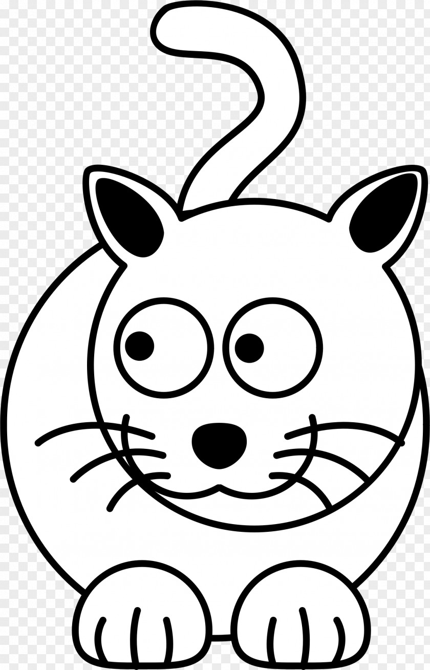 Kitty Cat Kitten Black And White Drawing Clip Art PNG