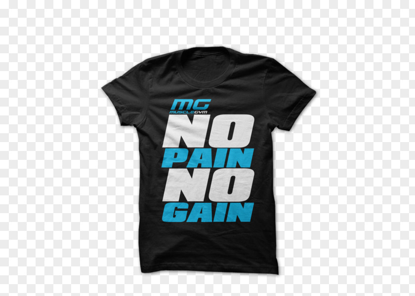 No Pain Gain Long-sleeved T-shirt Hoodie Neckline PNG