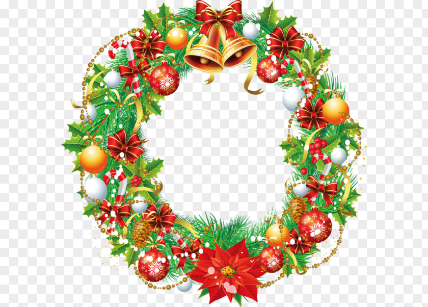 Santa Claus Wreath Christmas Garland Clip Art PNG